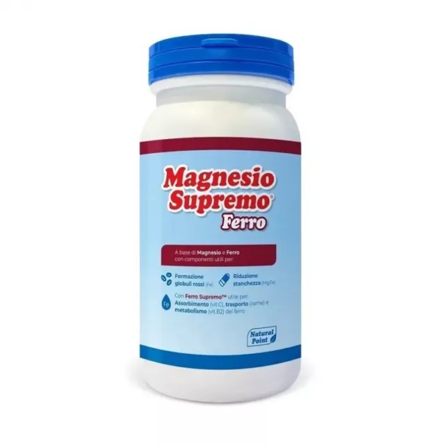 NATURAL POINT Magnesio Supremo Ferro - Iron and Magnesium Supplement 150 g