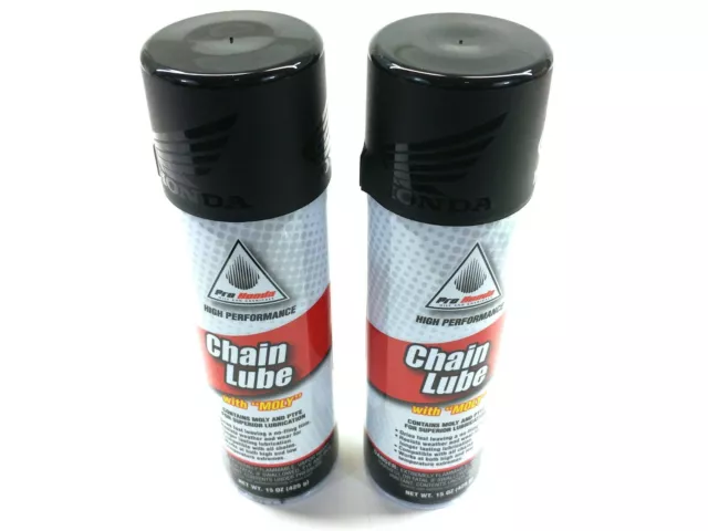 Factory Genuine Pro Honda Chain Lube with Moly Qty x2 - 2 15oz Cans #Y243