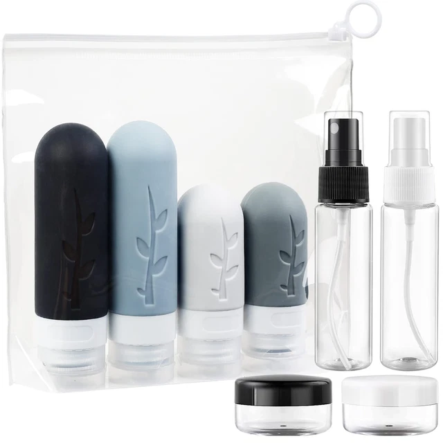 Set De Flacons De Voyage Revivoer 16 Pièces - Silicone Étanche Avec Trousse