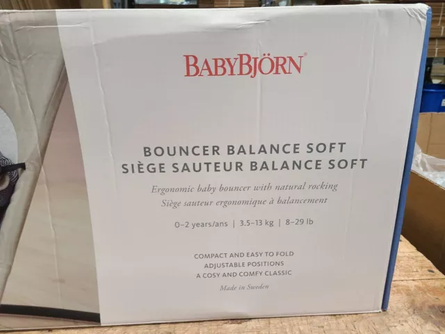 BabyBjorn Bouncer Balance Soft Gray on Gray Frame 810047570523 3