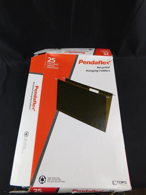 Pendaflex | Recycled Hanging Folders | Letter Size | Black | 35 Folders | Green