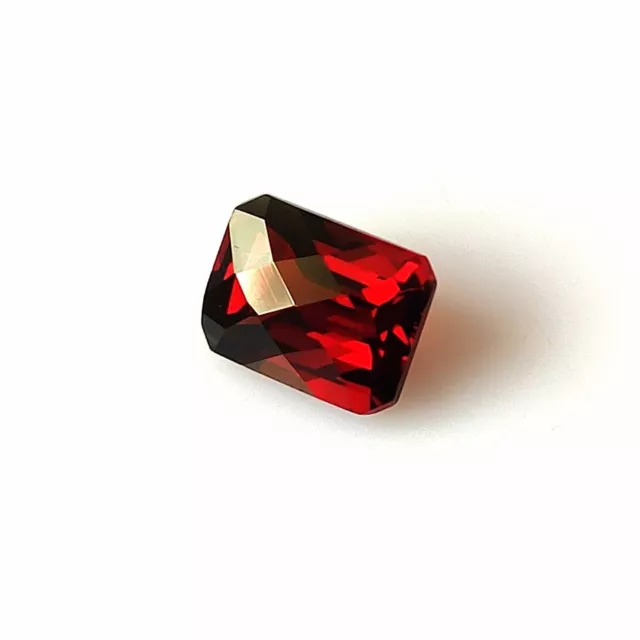 6X8 MM Octagon Cut Natural Mozambique Checkerboard Cut Red Garnet Loose Gemstone