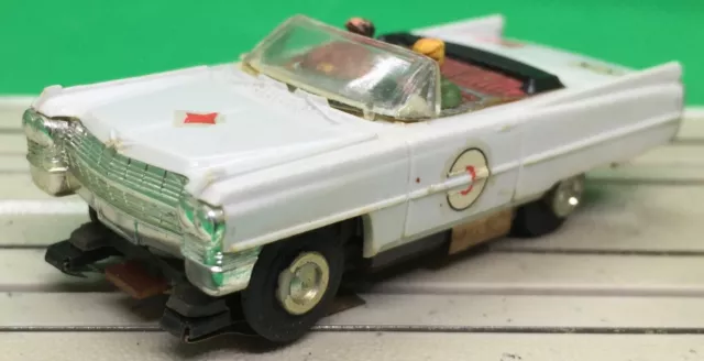 FALLER AMS Cadillac blanche HO white weiss moteur fonctionnant LKW slot car