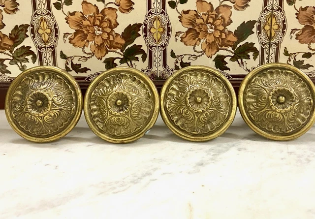 Vintage Japanese Rosette Drapery or Curtain Tiebacks or Holdbacks