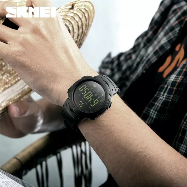 SKMEI Men Bluetooth Pedometer Calorie LED Smart Wristwatch Sport Watches Fashion
