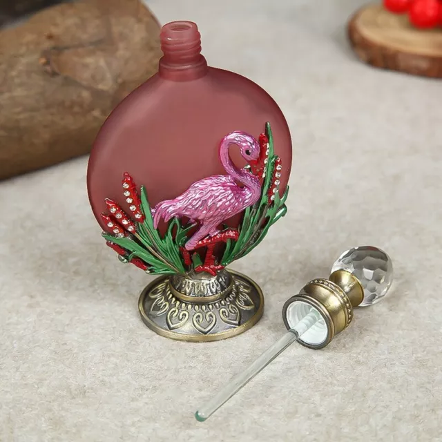 30ml Vintage Perfume Bottles Pink Flamingo Empty Refillable Crystal Glass Bottle 2