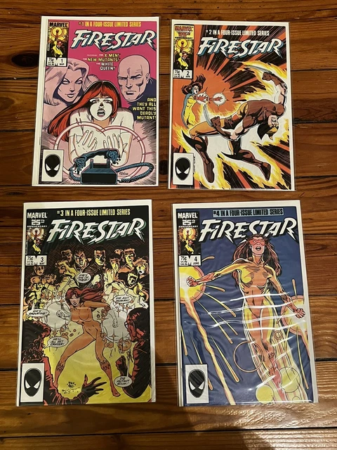 Firestar #1-4 Comic Lot Marvel 1986 2 3 COMPLETE X-Men New Mutants Emma Frost