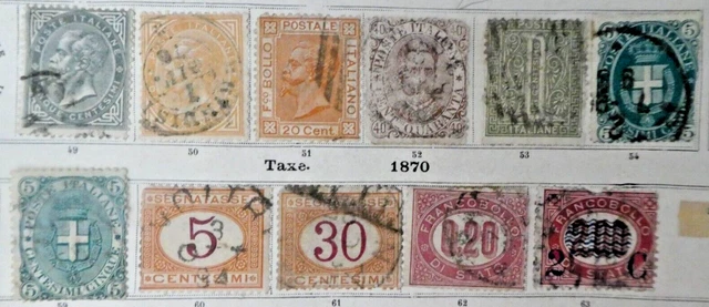 ITALIE 1895/1920 - Divers Savoie - Humbert 1er. oblitérés, used.