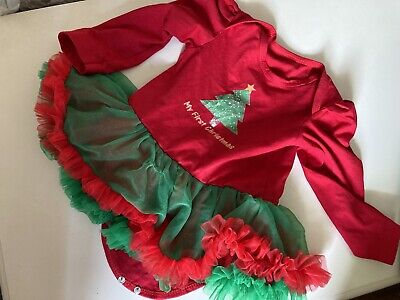 Baby Girls My First Christmas Dress 6-12 Months