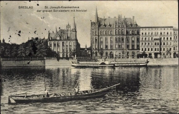 AK WROCŁAW BRESLAU Schlesien, St. JosephKrankenhaus der grauen