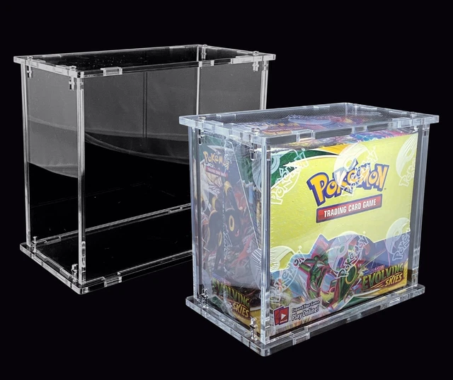 Booster Box Protector Acrylic Display Case For Modern Pokemon Booster Box   99% UV Protection, Clear