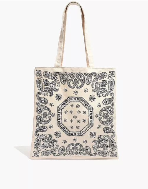 MADE WELL The Reusable Canvas Tote Bag: Bandana Edition Grocery Bags NEW