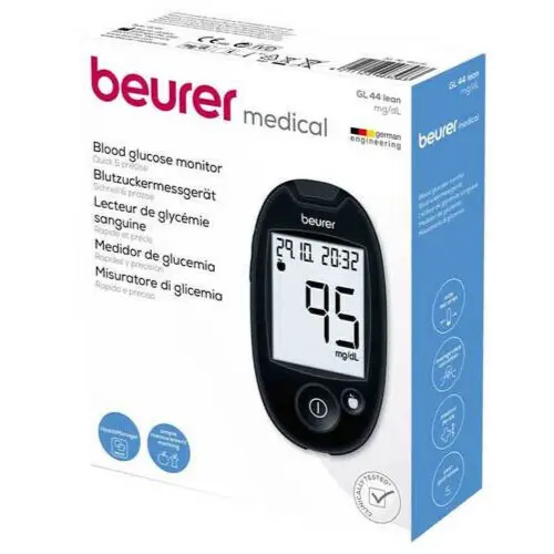 *NEU*Beurer Medical Blutzuckermessgerätt GL 44 mg/dl usb Schwarz 1 Stück Sealed