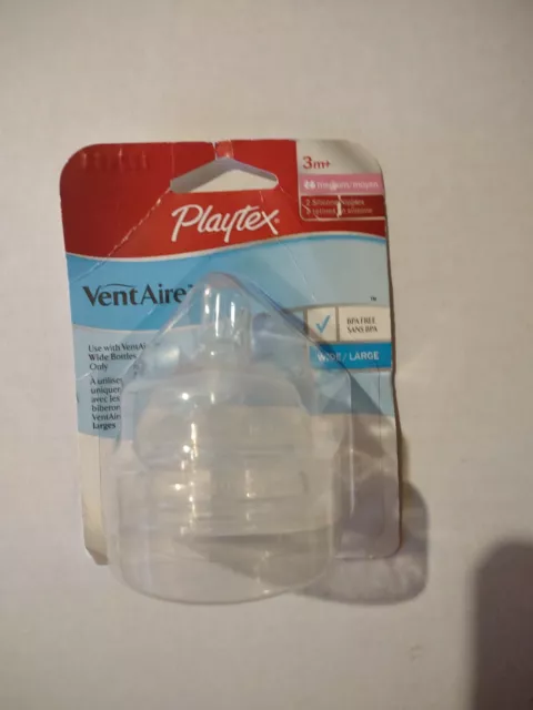 Playtex VentAire Silicone Nipple  Medium Flow Large Wide NIP