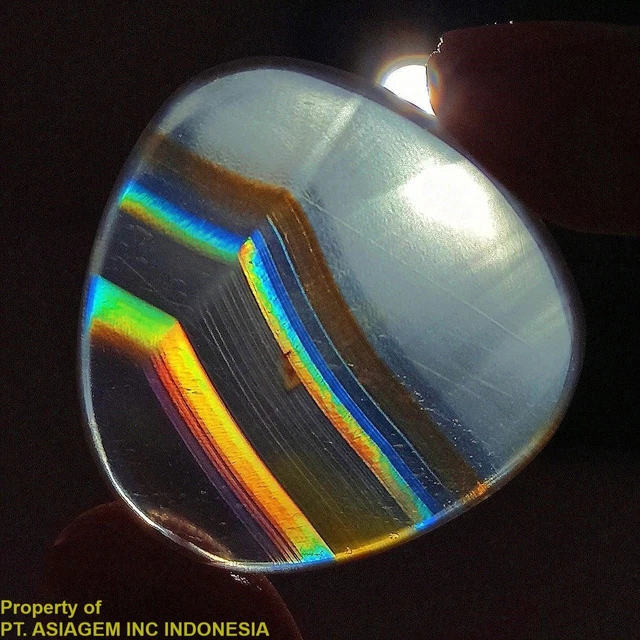 18ct 'A' Grade Rainbow IRIS AGATE ~Multi-Color Fire~ 1-of-a-kind ~100% Natural