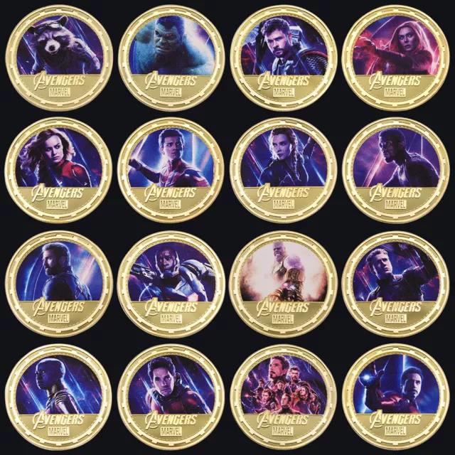 Avengers Goldmünze Medaille Superheld Medaillon Geschenke für Kinder Sammlung