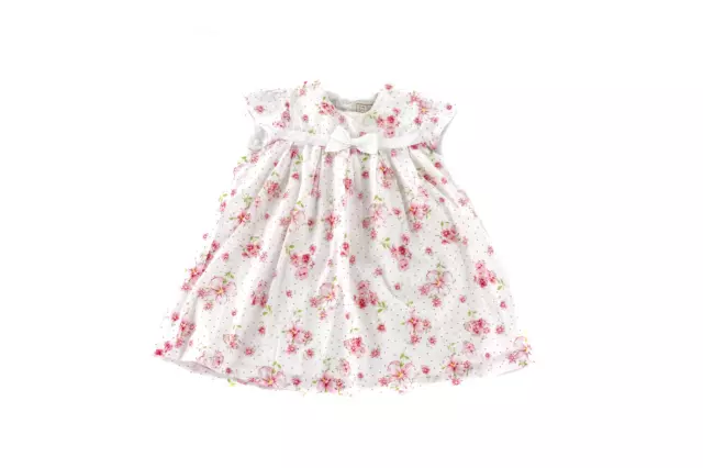 White and Pink Floral Dress, Emile et Rose, Baby Girls, 9-12 Months