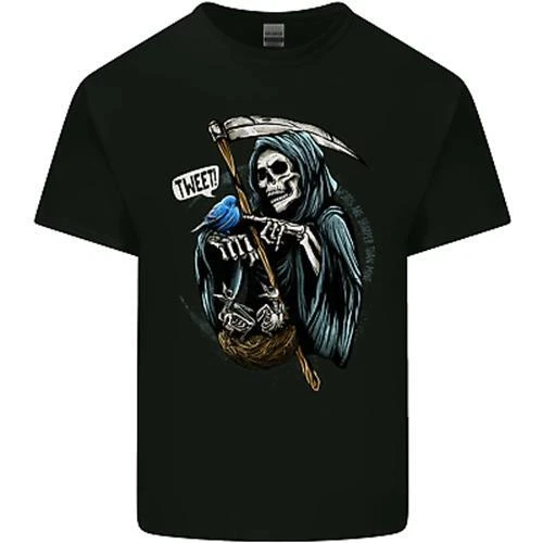 T-shirt Black Craft Cult – Noir – Motif Chat Faucheuse – Gothique – Taille M – Avec Défauts
