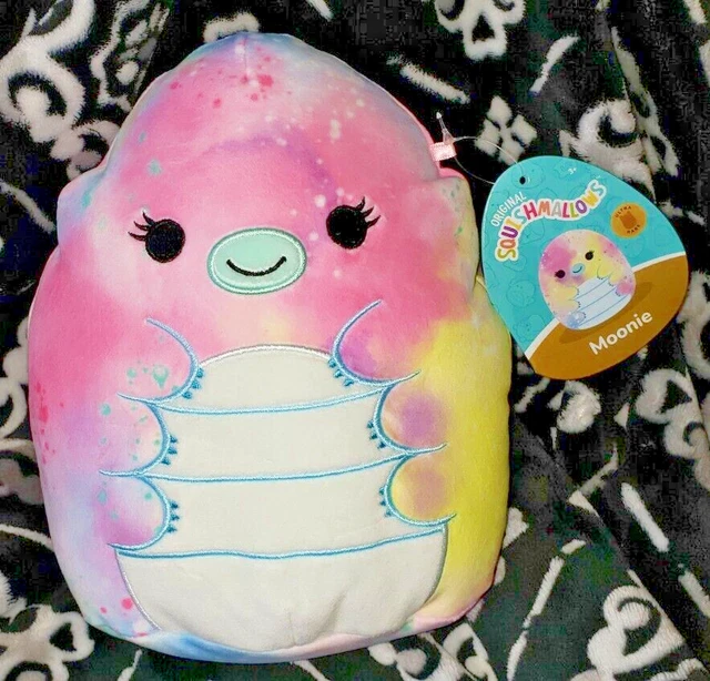 SQUISHMALLOW 7-8& MOONIE l'ours d'eau arc-en-ciel Kellytoy ULTRA RARE NEUF AVEC ÉTIQUETTE 2 sur