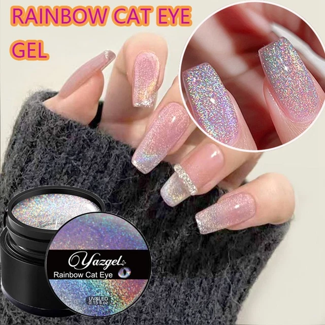 Outil de manucure Laser Vernis à ongles œil de chat arc-en-ciel 5ML Gel imbibé