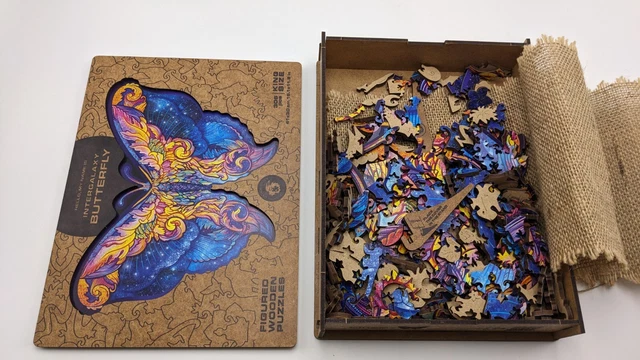 Unidragon Intergalaxy Butterfly Wooden Puzzle - King Size 306 pcs Complete Used