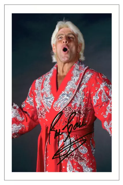 RIC FLAIR Signed Autograph 6X4 PHOTO Fan Gift Signature Print WWE WRESTLING