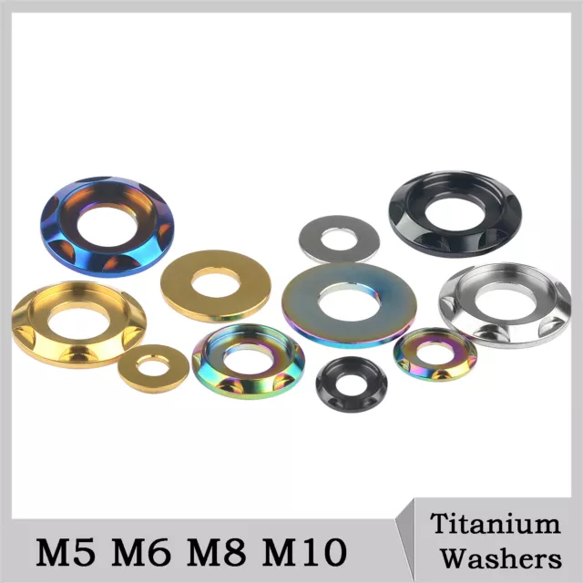 Titanium Washers Decorative Gasket M5 M6 M8 M10 for Bike Electric Motorcycle