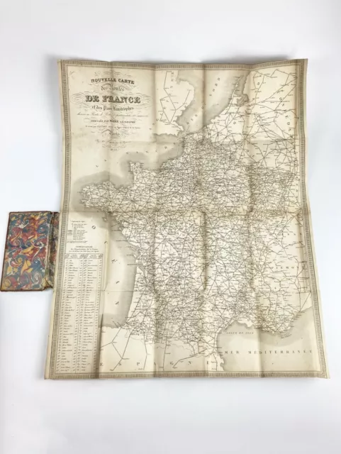 Maire & Fauchet : Nouvelle Carte Des Routes De France . Chez Mme Jean . 1840