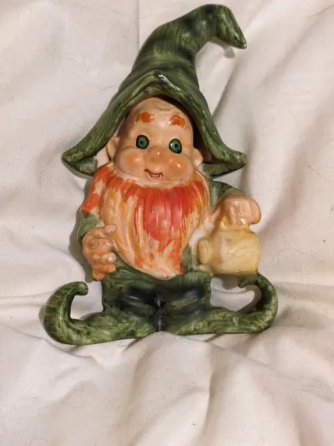 Vintage Lefton Japan St.Patricks  Day Elf Gnome Porcelain Figurine Mint