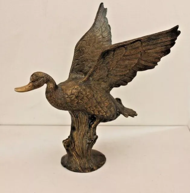 Ente Messing 1725g Tier 24cm Figur Briefbeschwerer Statue Skulptur alt vintage 1