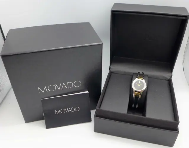Movado Two Tone Ladies Swiss Quartz Wristwatch 52 3 19 1274