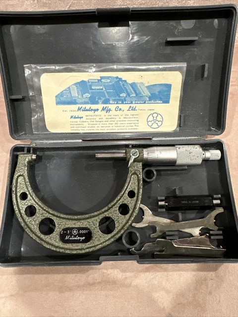 Mitutoyo 103-217 Outside Micrometer 2-3", Range .0001" Vernier