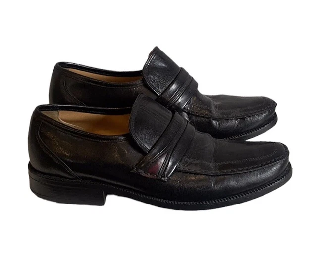 CLARKS ASTON MIND Mens Black Leather Smart Slip On Shoes Size 6 Extra Wide 31.65 PicClick UK