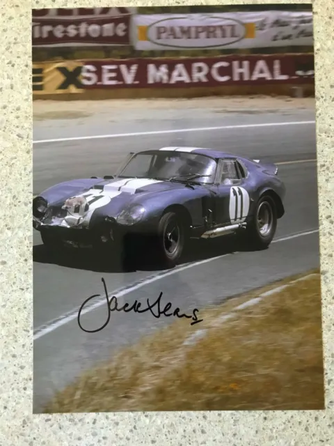 Jack Sears Shelby Cobra Daytona Coupe Le Mans 1965 Signed Photograph 12x8
