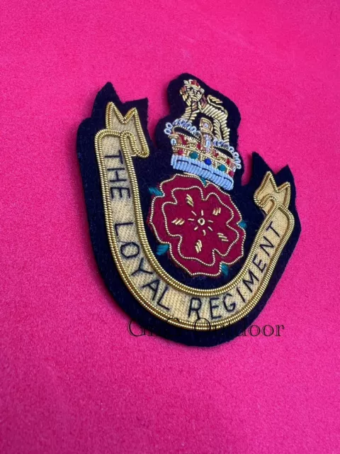 The Loyal Regiment Blazers Badge TLR Hand Embroidered Bullion Wire Blazer Badge 3