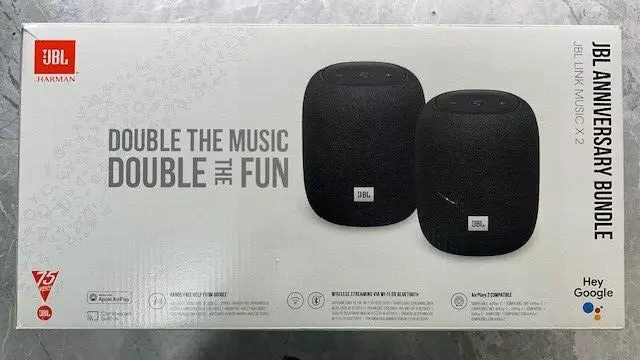 JBL LINK Music X2  Bundle 2 Stück, Bluetooth Lautsprecher - Schwarz NEU ✅TOP✅