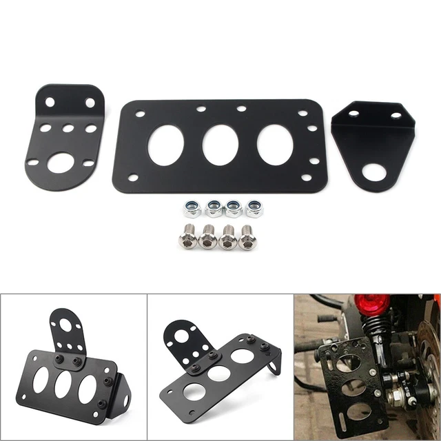 License Plate Bracket Motorcycle Side Mount for Harley Choppers Bobber