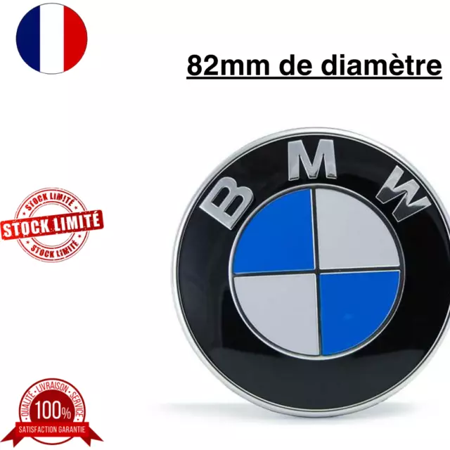 Logo BMW 82mm Capot Emblème E46 E90 E92 E60 E39 E36 E34 X3 X5 X6