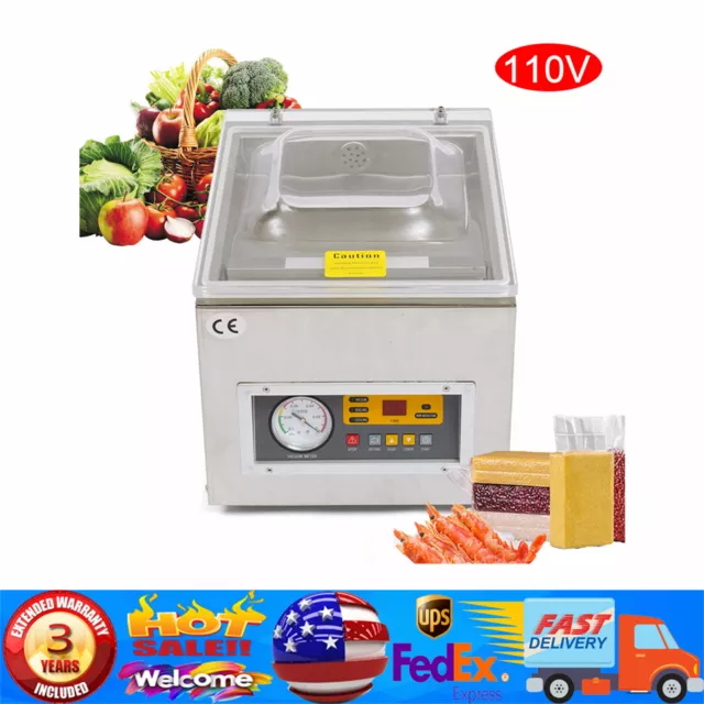 DZ-260S Commercial Chamber,Vacuum Sealer Digital Packing Sealing Machine Desktop