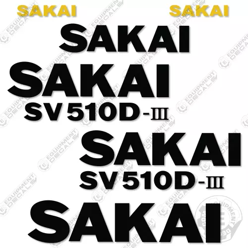 Sakai SV510D-3 Decal Kit Roller - 7 YEAR OUTDOOR 3M VINYL!