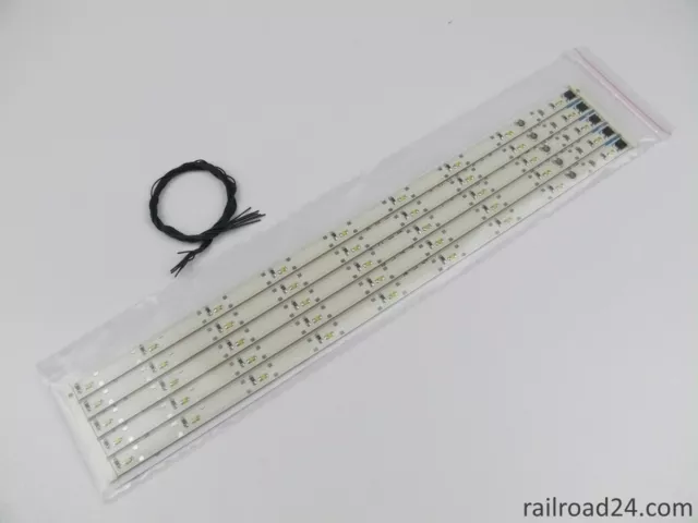 10 x  LED Waggon Beleuchtung - Lichtleiste weiss 285mm