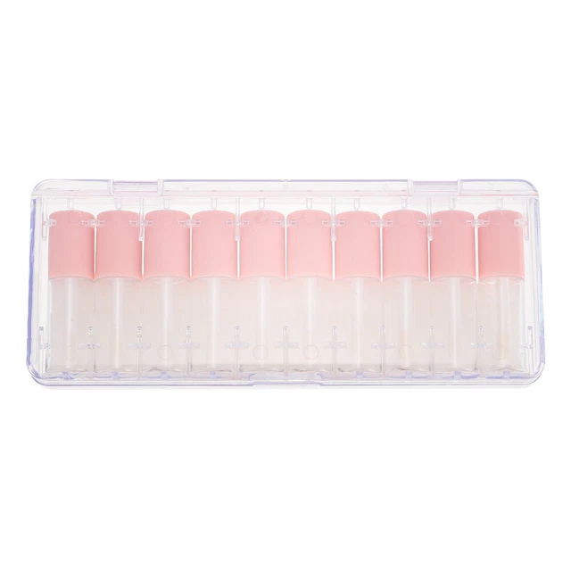 10 piezas de tubos contenedores de bálsamo labial contenedores vacíos de brillo labial