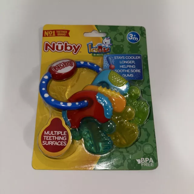 Nuby ICY Bite Keys Multi Surfaced Soothing Teether Sealed In Original Packaging