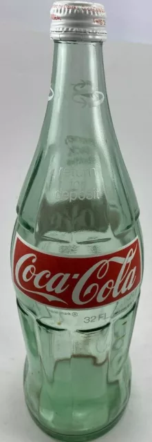 Coca-Cola Glass Bottle with Screw On Lid, 32 FL.OZ., 1960-1970's