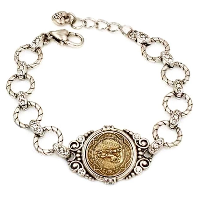 Brighton Blessing Angel Devotion Bracelet w Swarovski Crystals Gold Silver Brighton Blessing Angel Devotion Bracelet w Swarovski Crystals Gold Silver