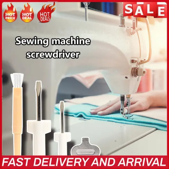4pcs/set Needle Plate Screwdrivers Cleaning Brush Sewing Machine Repair Tools
