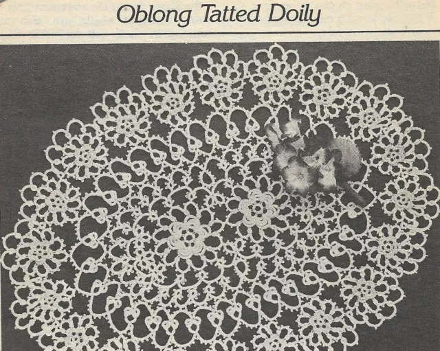INSTRUCCIONES DE PATRÓN DE TATUAJE OBLONGO DOILY de colección