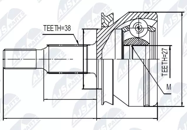 NPZ-VW-032 NTY Joint Kit, drive shaft for VW