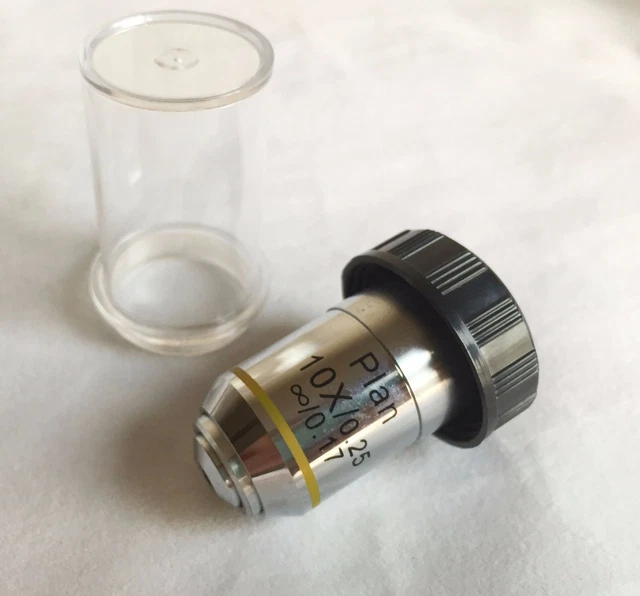 Microscope Objective Lens 10X / 0.25 Infinity Plan Achromatic DIN FotoHigh