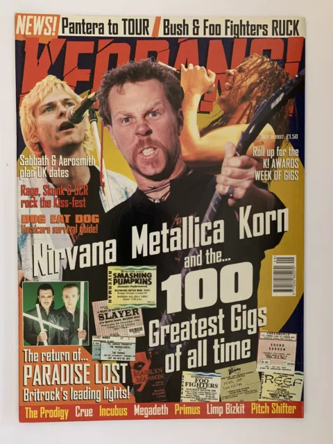 Kerrang Magazine Issue 657 Nirvana Metallica Korn Paradise Lost
